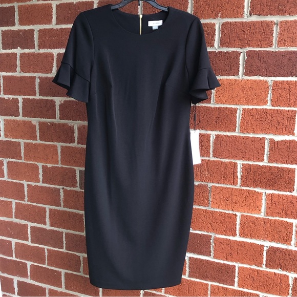 Calvin Klein Black Dress with gold back zipper - Picture 6 of 7